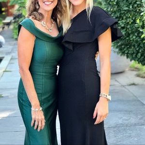 LuLu’s off the shoulder black long dress